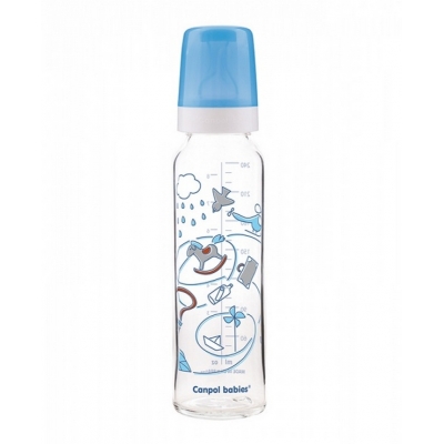 Butelka Szklana z Nadrukiem 240 ml. 42/201 Canpol Babies