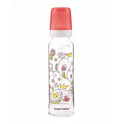 Butelka Szklana z Nadrukiem 240 ml. 42/201 Canpol Babies
