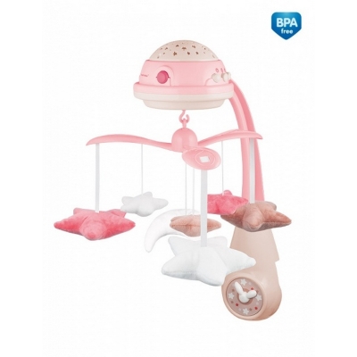 Karuzela Elektryczna z Projektorem i Pozytywką 75/100 Pink Canpol Babies