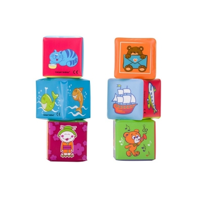 Miękka Kostka Edukacyjna 6 sztuk 2/817 Canpol Babies
