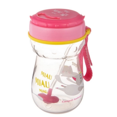 Bidon ze Składaną Rurką Silikonową z Odważnikiem 350ml KOTEK 56/521 Canpol Babies