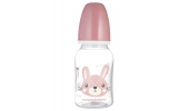 Butelka Wąska 120ml CUTE ANIMALS Różowa 11/851 Canpol Babies