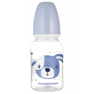 Butelka Wąska 120ml CUTE ANIMALS Niebieska 11/851 Canpol Babies