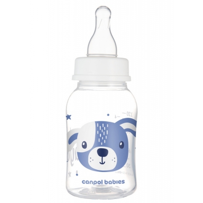 Butelka Wąska 120ml CUTE ANIMALS Niebieska 11/851 Canpol Babies