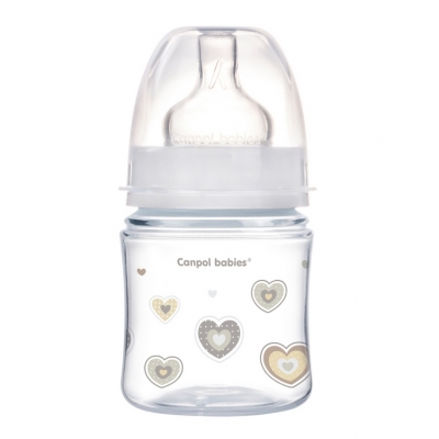 Butelka Szeroka Antykolkowa 120ml PP EasyStart NEWBORN BABY Beżowa 35/216 Canpol Babies