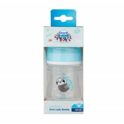 Butelka szerokootworowa antykolkowa EasyStart 120 ml z kolekcji TOYS 35/220 Canpol Babies