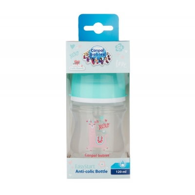 Butelka szerokootworowa antykolkowa EasyStart 120 ml z kolekcji TOYS 35/220 Canpol Babies