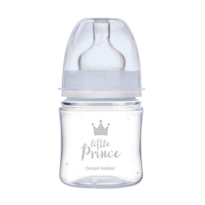 Butelka Szeroka Antykolkowa 120ml PP EasyStart ROYAL BABY Niebieska 35/233 Canpol Babies