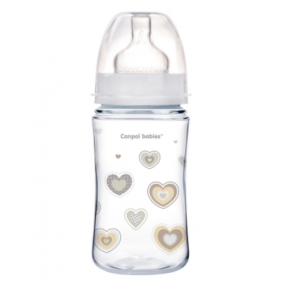 Butelka Szeroka Antykolkowa 240ml PP EasyStart NEWBORN BABY Beżowa 35/217 Canpol Babies