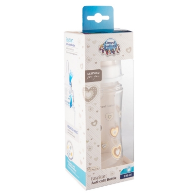 Butelka Szeroka Antykolkowa 240ml PP EasyStart NEWBORN BABY Beżowa 35/217 Canpol Babies