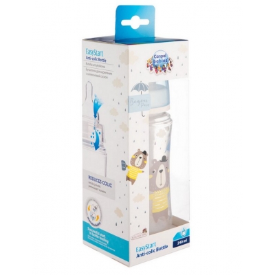Butelka Szeroka Antykolkowa 240ml PP EasyStart BONJOUR PARIS 35/232 Blue Canpol Babies