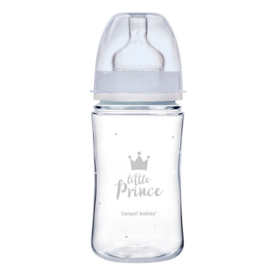 Butelka Szeroka Antykolkowa 240ml PP EasyStart ROYAL BABY Niebieska 35/234 Canpol Babies