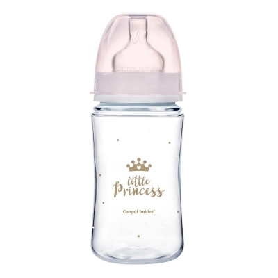 Butelka Szeroka Antykolkowa 240ml PP EasyStart ROYAL BABY Różowa 35/234 Canpol Babies