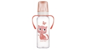 Butelka Wąska z Uchwytem 250ml CUTE ANIMALS 11/845 Canpol Babies