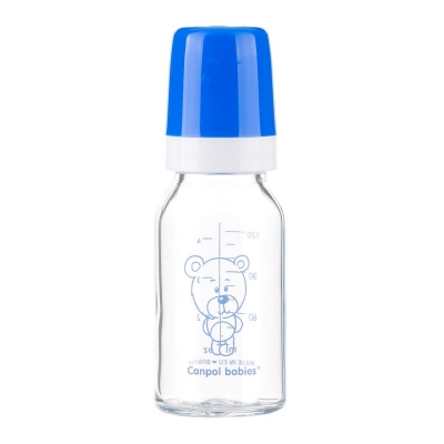 Butelka Szklana Wąska 120ml BASIC TEDDY FRIEND 42/102 Canpol Babies