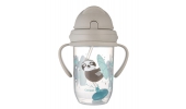 Kubek Niekapek z rurką i odważnikiem 270ml EXOTIC ANIMALS 56/606 Grey Canpol Babies