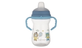 Canpol Babies Kubek z silikonowym ustnikiem FirstCup 250ml BONJOUR PARIS 56/613_blu