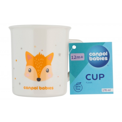 Kubek Plastikowy z uchem dla dziecka 170 ml CUTE ANIMALS Canpol Babies