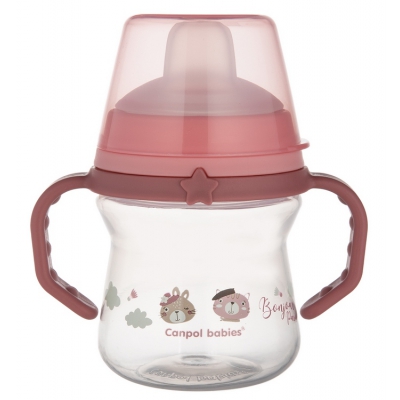 Canpol Babies Kubek z silikonowym ustnikiem FirstCup 150ml BONJOUR PARIS 56/612_pin