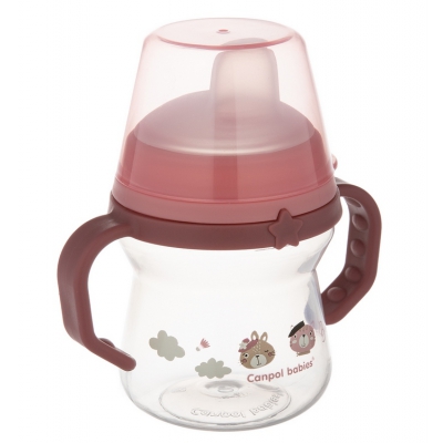Canpol Babies Kubek z silikonowym ustnikiem FirstCup 150ml BONJOUR PARIS 56/612_pin