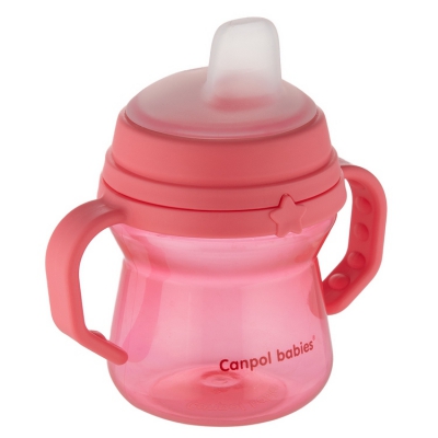 Canpol Babies Kubek z silikonowym ustnikiem FirstCup 150ml 56/614_pin