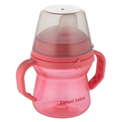 Canpol Babies Kubek z silikonowym ustnikiem FirstCup 150ml 56/614_pin