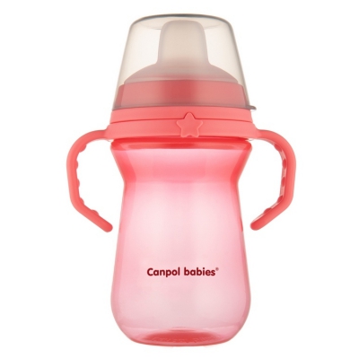 Canpol Babies Kubek z silikonowym ustnikiem FirstCup 250ml 56/615_pin