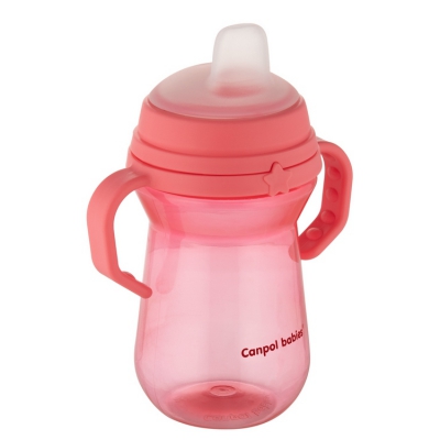 Canpol Babies Kubek z silikonowym ustnikiem FirstCup 250ml 56/615_pin