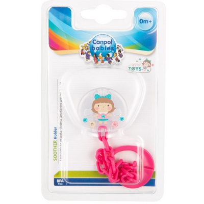 Łańcuszek do smoczka uspokajającego TOYS 10/889_Pink Canpol Babies