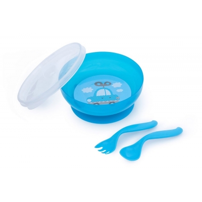 Miska z Pokrywką i Sztućcami 350ml TOYS 21/300 Canpol Babies