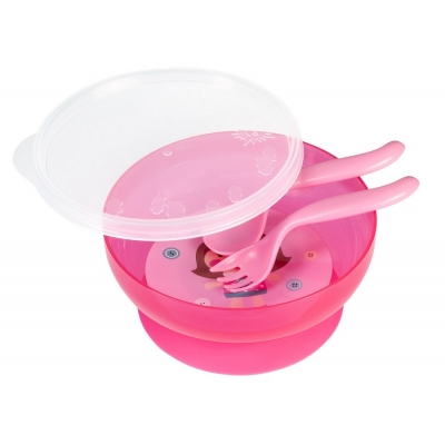 Miska z Pokrywką i Sztućcami 350ml TOYS 21/300 Canpol Babies