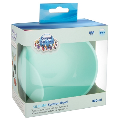 Silikonowa Miseczka z Przyssawką 300 ml Turkusowa 51/400 Canpol Babies