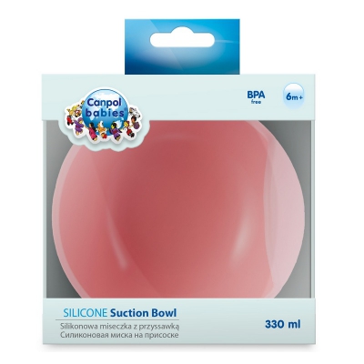 Silikonowa Miseczka z Przyssawką 300 ml Różowa 51/400 Canpol Babies
