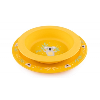 Zestaw Naczyń 2-elementowy EXOTIC ANIMALS 56/523 Yelow Canpol Babies