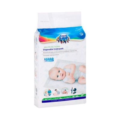 Wielofunkcyjne Jednorazowe Podkłady Higieniczne 90x60cm. Canpol Babies 78/002