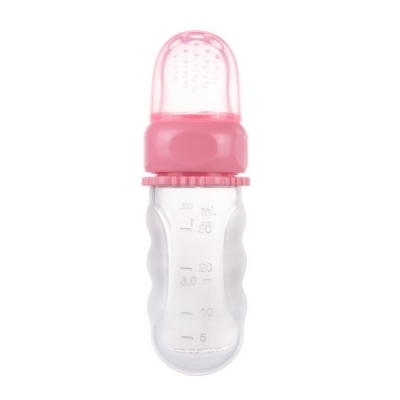Tubka Silikonowa do Podawania Musu i Owoców 56/110 Pink Canpol Babies
