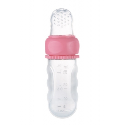 Tubka Silikonowa do Podawania Musu i Owoców 56/110 Pink Canpol Babies