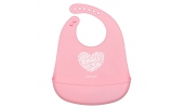 Śliniak Silikonowy z Kieszenią "Pastelove" 74/024 Pink Canpol Babies