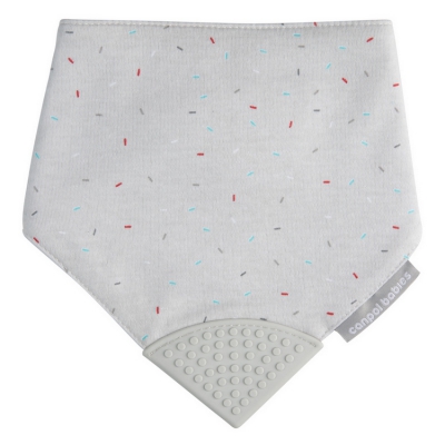 Śliniak materiałowy z gryzakiem 26/902_grey Canpol babies