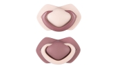 Zestaw Smoczków Uspokajających Silikonowych 0-6m Symetrycznych PURE COLOR Pink Canpol Babies