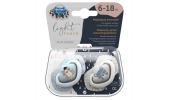 Smoczek Silikonowy 6-18m Symetryczny BONJOUR PARIS 2szt. Canpol Babies 22/648_blu
