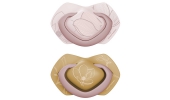 Canpol Babies Smoczek Silikonowy Light Touch 18m+ Symetryczny GOLD 2 szt. 22/666 Pink