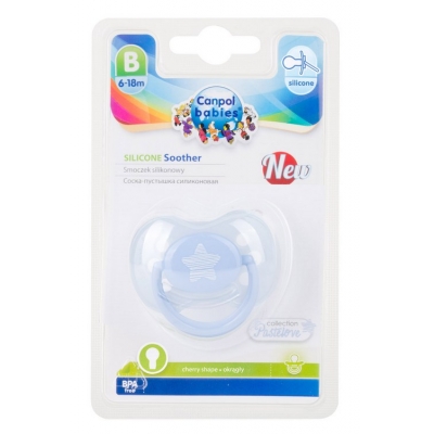 Smoczek Uspokajający Silikon 6-18m Okrągły PASTELOVE 22/423 Canpol Babies
