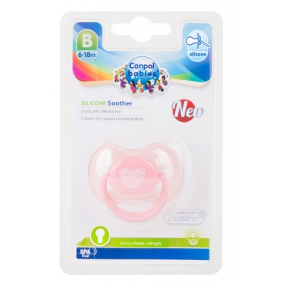 Smoczek Uspokajający Silikon 6-18m Okrągły PASTELOVE 22/423 Canpol Babies