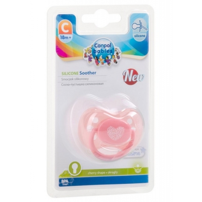 Smoczek Uspokajający Silikon +18m Okrągły PASTELOVE 22/424 Canpol Babies