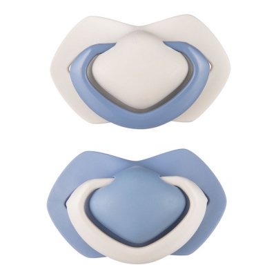 Zestaw Smoczków Uspokajających Silikonowych 0-6m Symetrycznych PURE COLOR Blue Canpol Babies