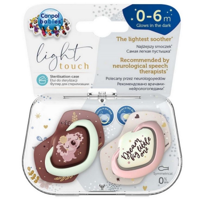 Smoczek Silikonowy 0-6m Symetryczny Świecący SLEEPY KOALA 22/658_pin Canpol Babies