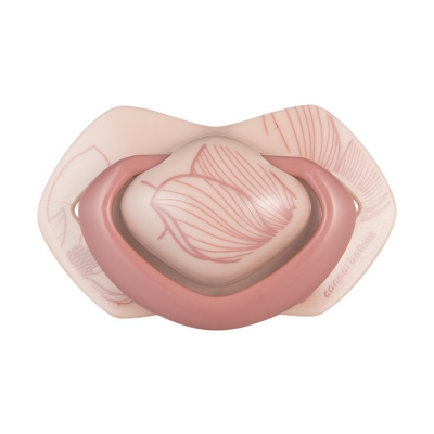 Canpol Babies Smoczek Silikonowy Light Touch 6-18m Symetryczny GOLD 2 szt. 22/665 Pink