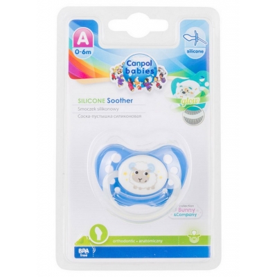Smoczek Uspokajający Silikon 0-6m Anatomiczny BUNNY&COMPANY 23/271 Canpol Babies