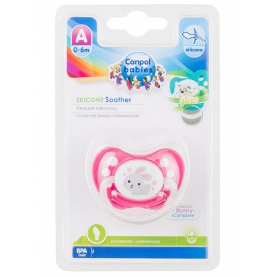 Smoczek Uspokajający Silikon 0-6m Anatomiczny BUNNY&COMPANY 23/271 Canpol Babies